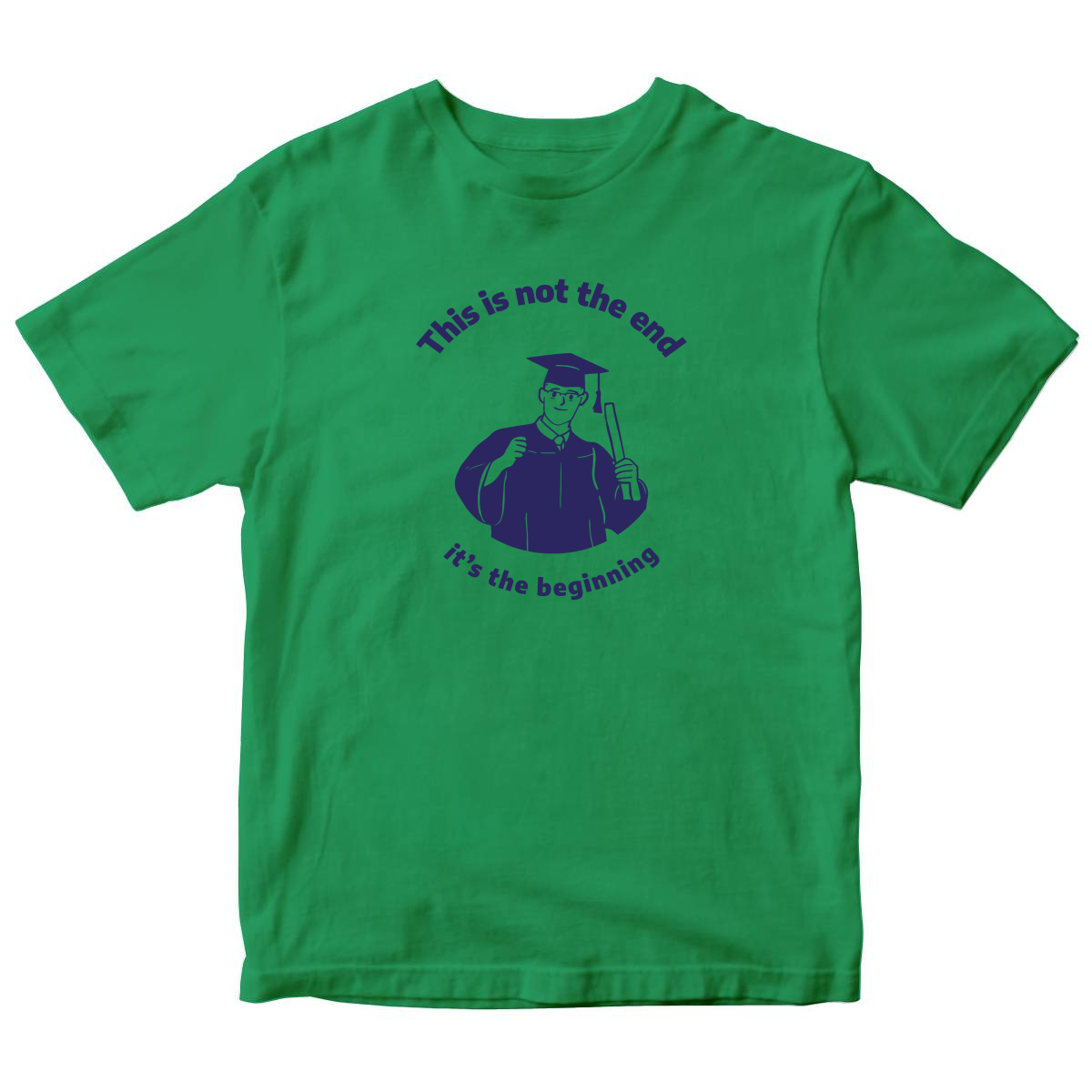 This Is Not The End It's The Beginning Kids T-shirt | Green