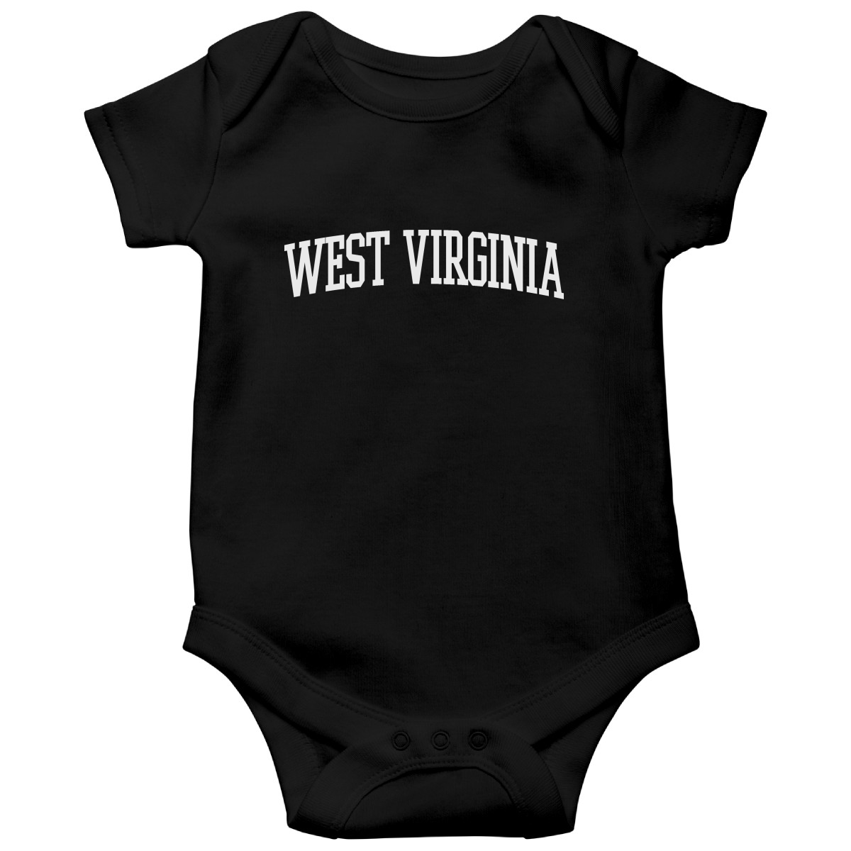 West Virginia Baby Bodysuit | Black