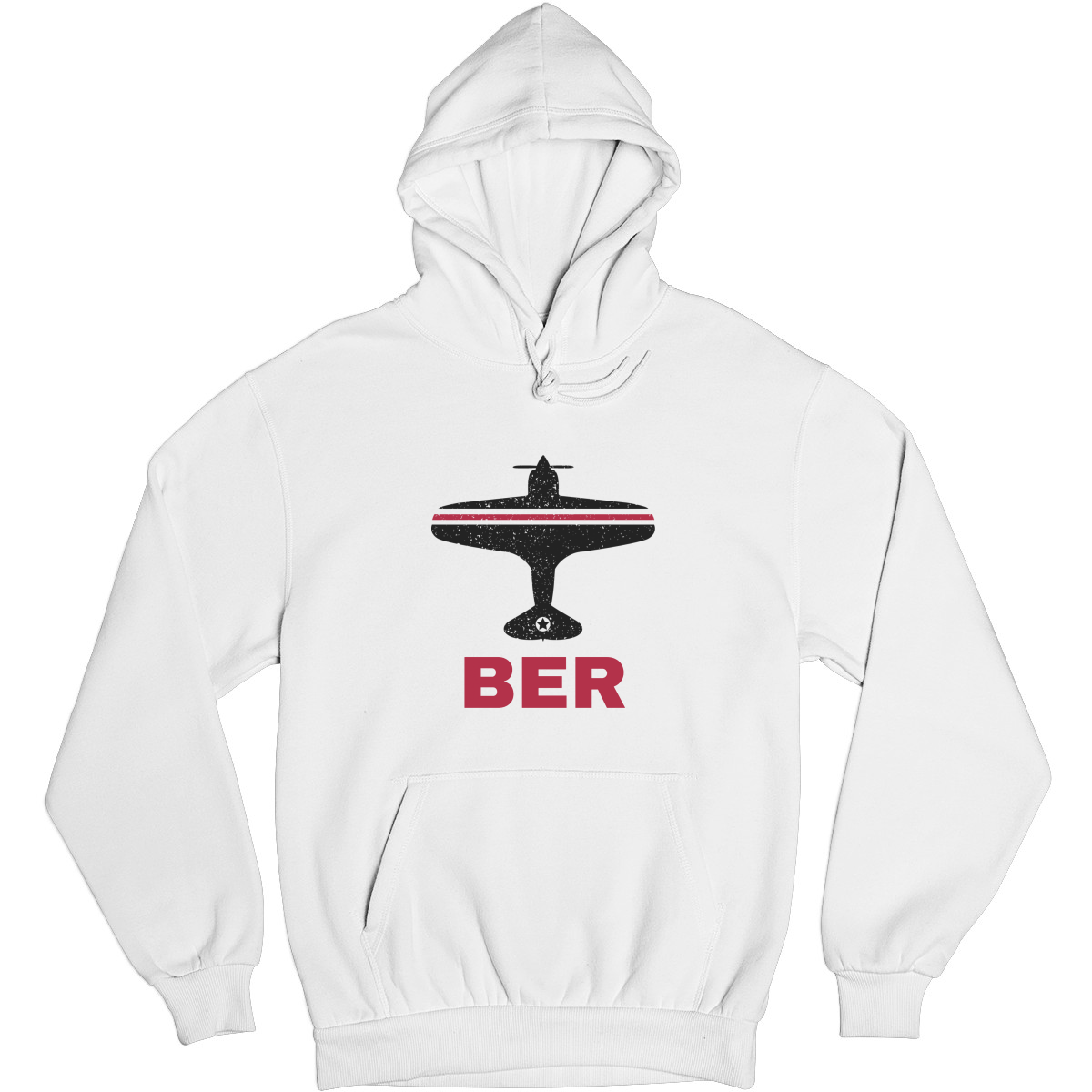 Fly Berlin BER Airport Unisex Hoodie | White