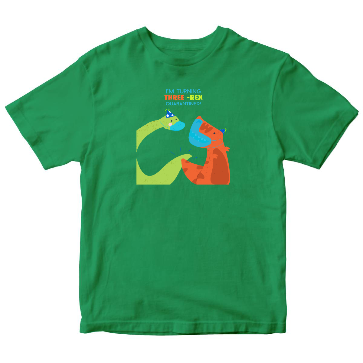 I'm turning three-rex quarantined Toddler T-shirt | Green