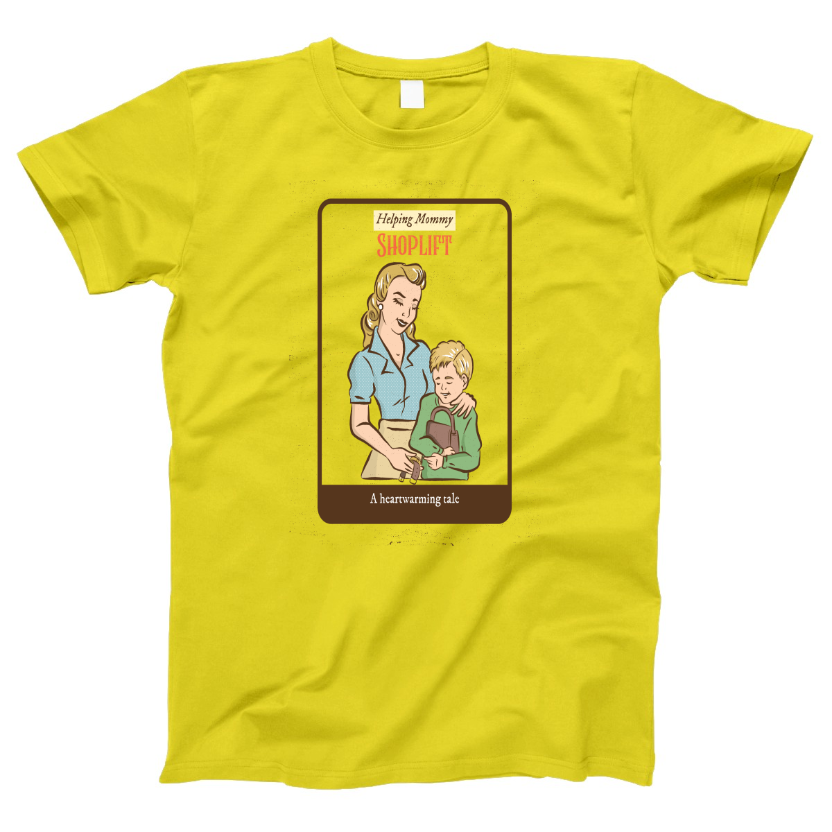 Helping Mommy Shoplift  Women's T-shirt | Yellow