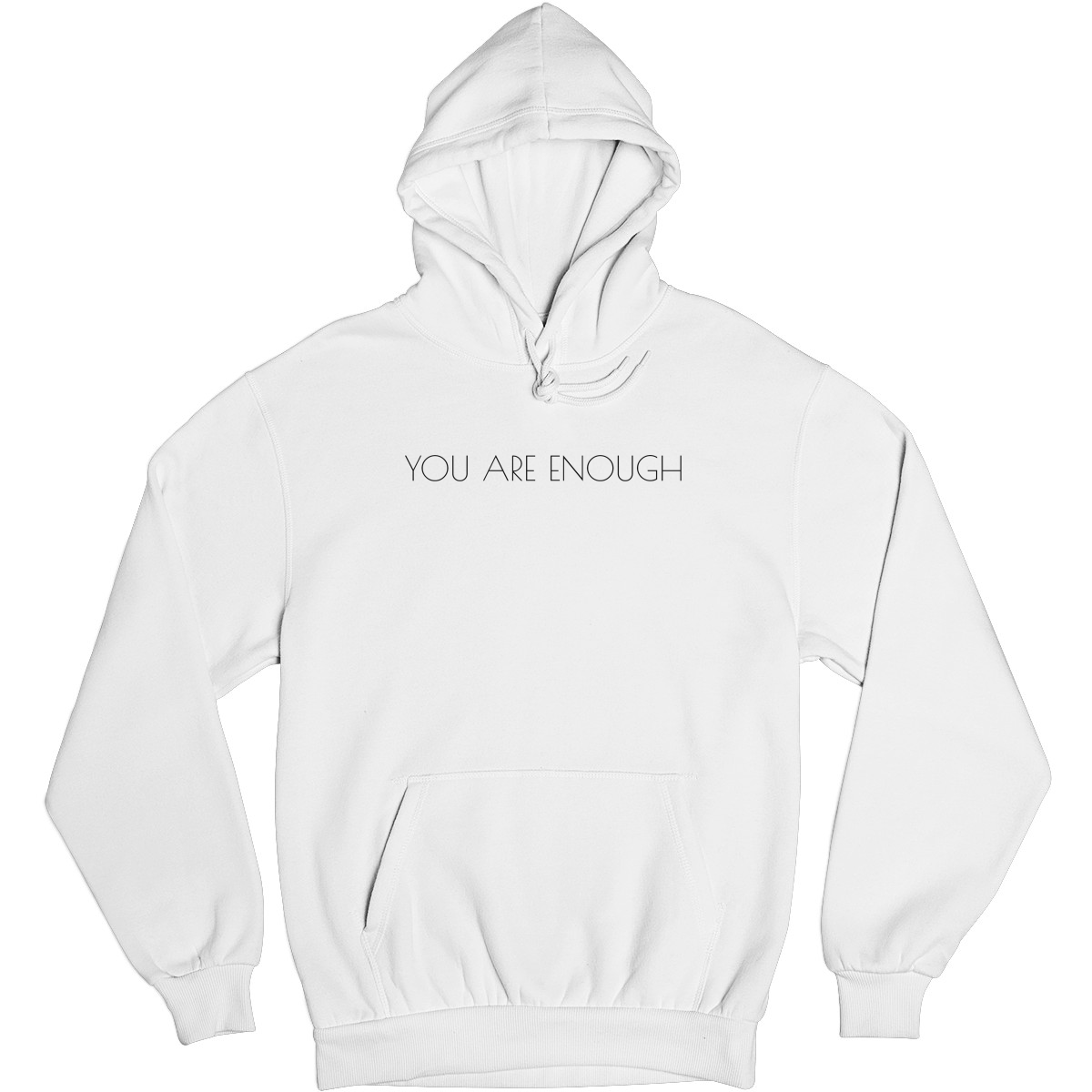 You are enough Unisex Hoodie | White