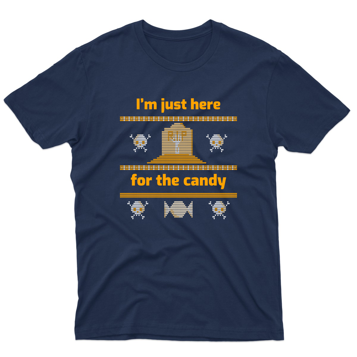 I'm Just Here For the Candy Men's T-shirt | Navy