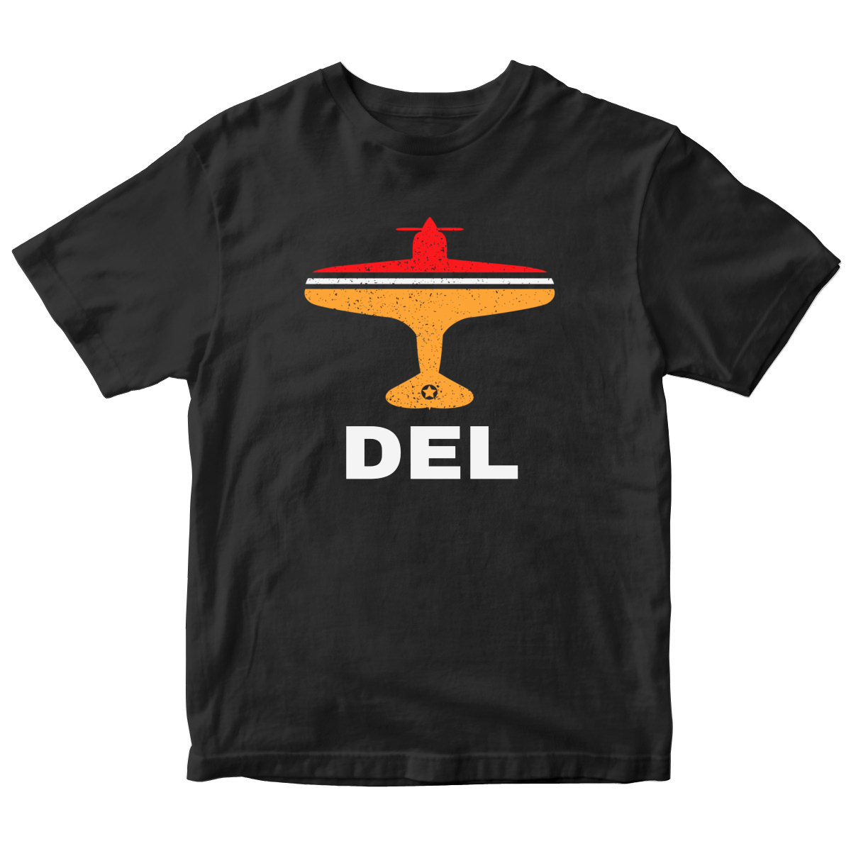 Fly Delhi DEL Airport Kids T-shirt | Black