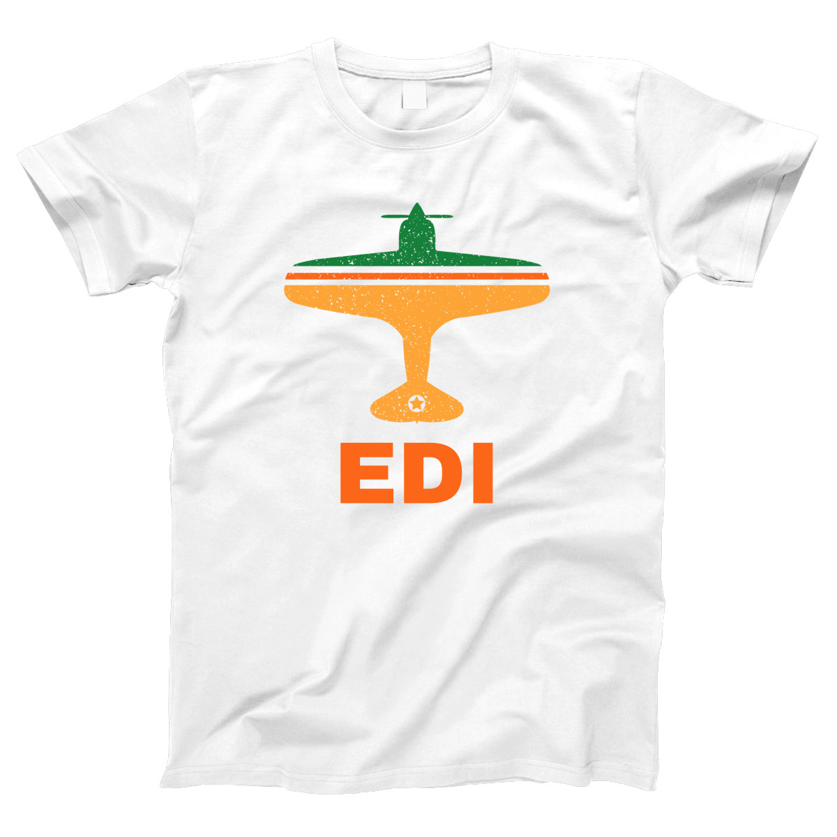 Fly Edinburgh EDI Airport Women's T-shirt | White