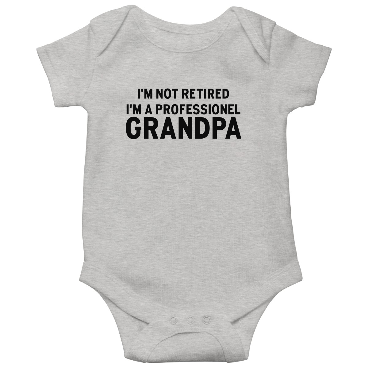  I'm A Professional Grandpa  Baby Bodysuits | Gray