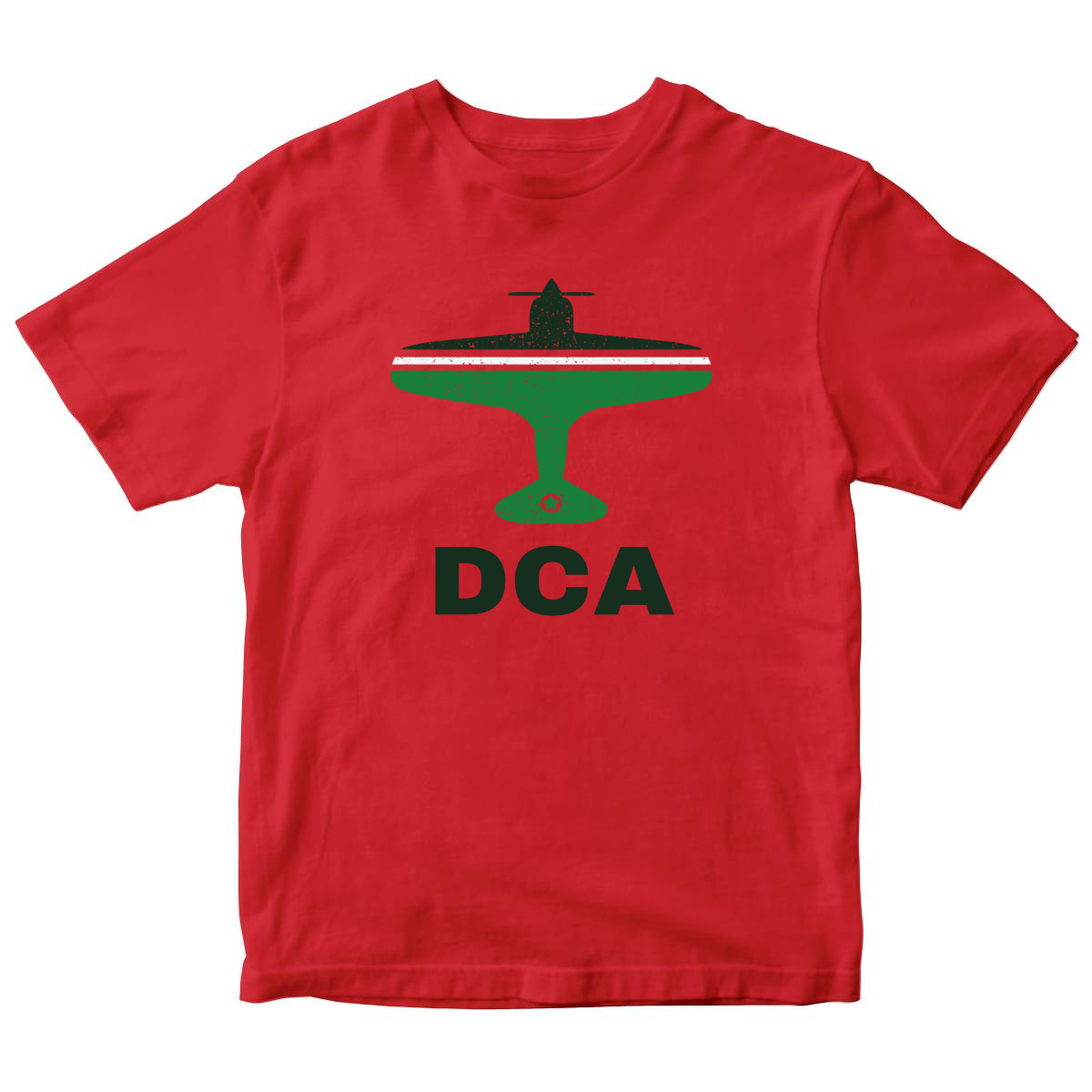 Fly Washington D.C. DCA Airport Kids T-shirt | Red