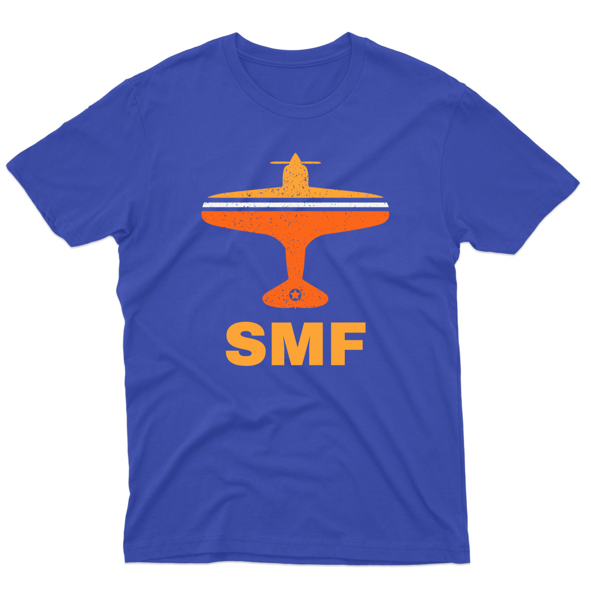 Fly Sacrameto SMF Airport Men's T-shirt | Blue