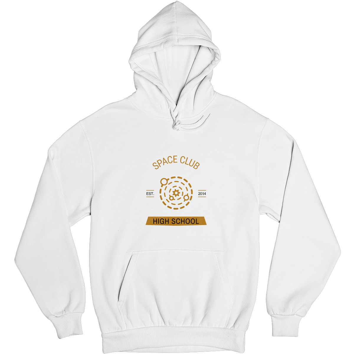 Space Club High School Unisex Hoodie | White