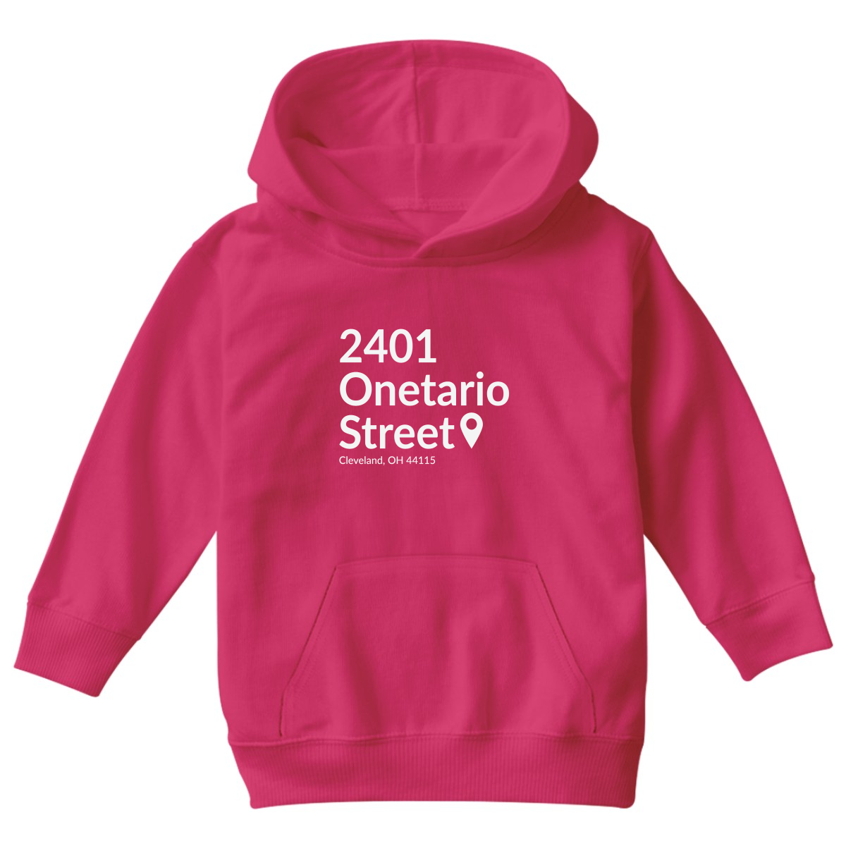 Cleveland Baseball Stadium Kids Hoodie | Pink