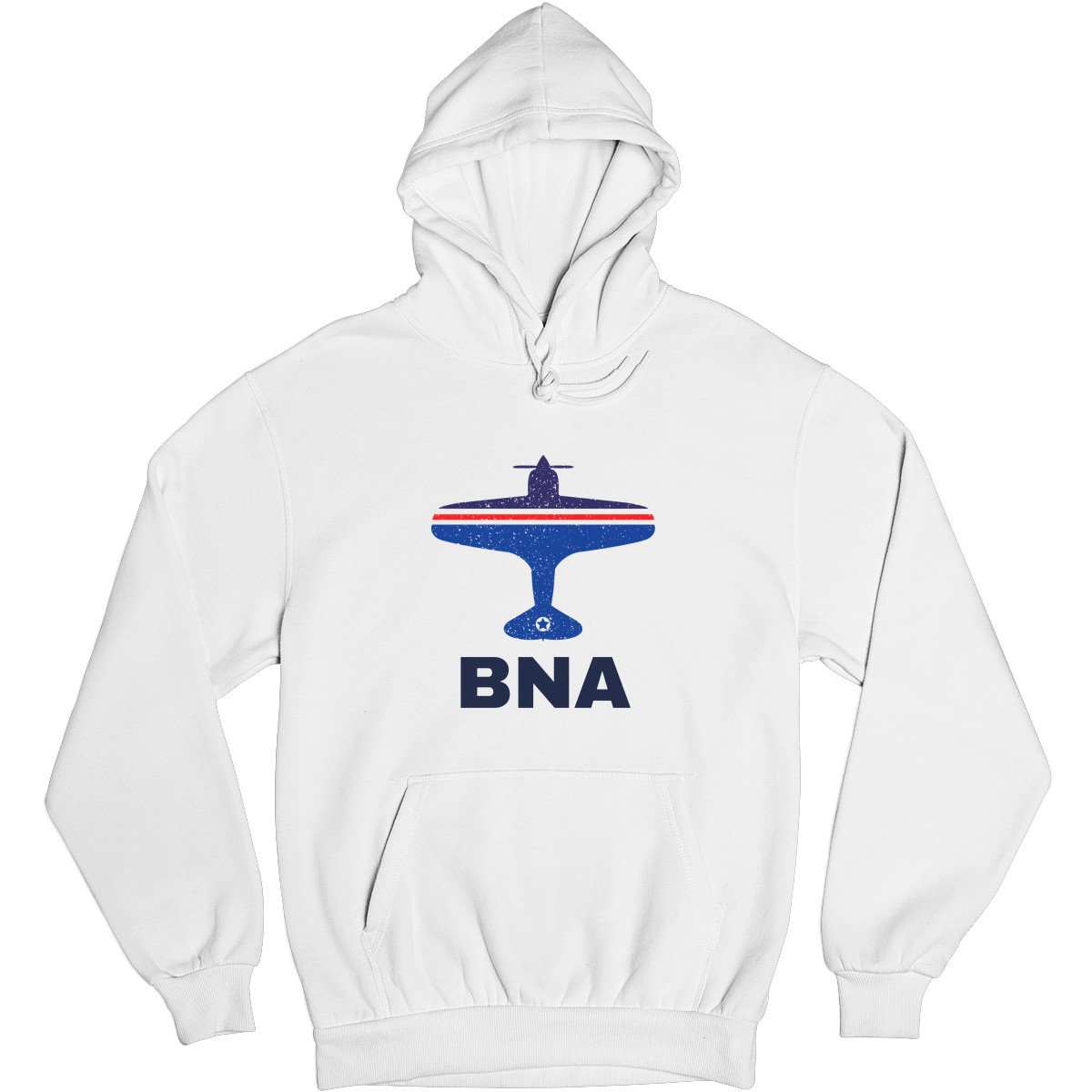 Fly Nashville BNA Airport Unisex Hoodie | White