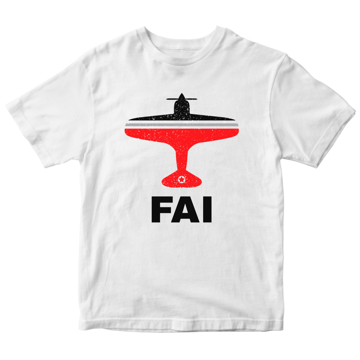 Fly Fairbanks FAI Airport Kids T-shirt | White