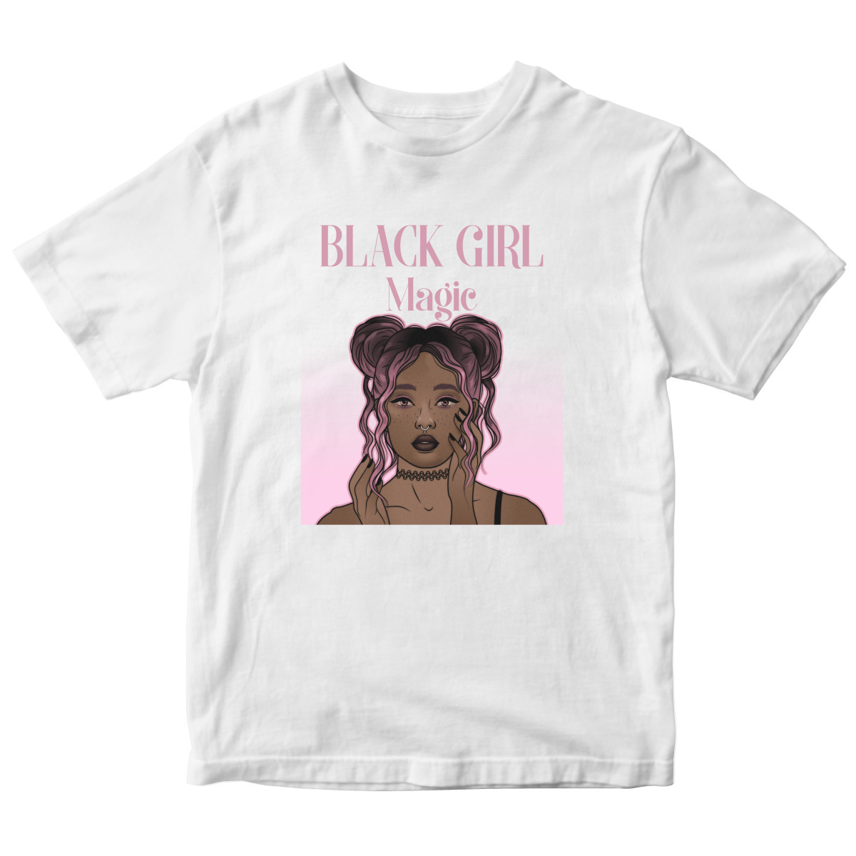 Black Girl Magic Kids T-shirt | White