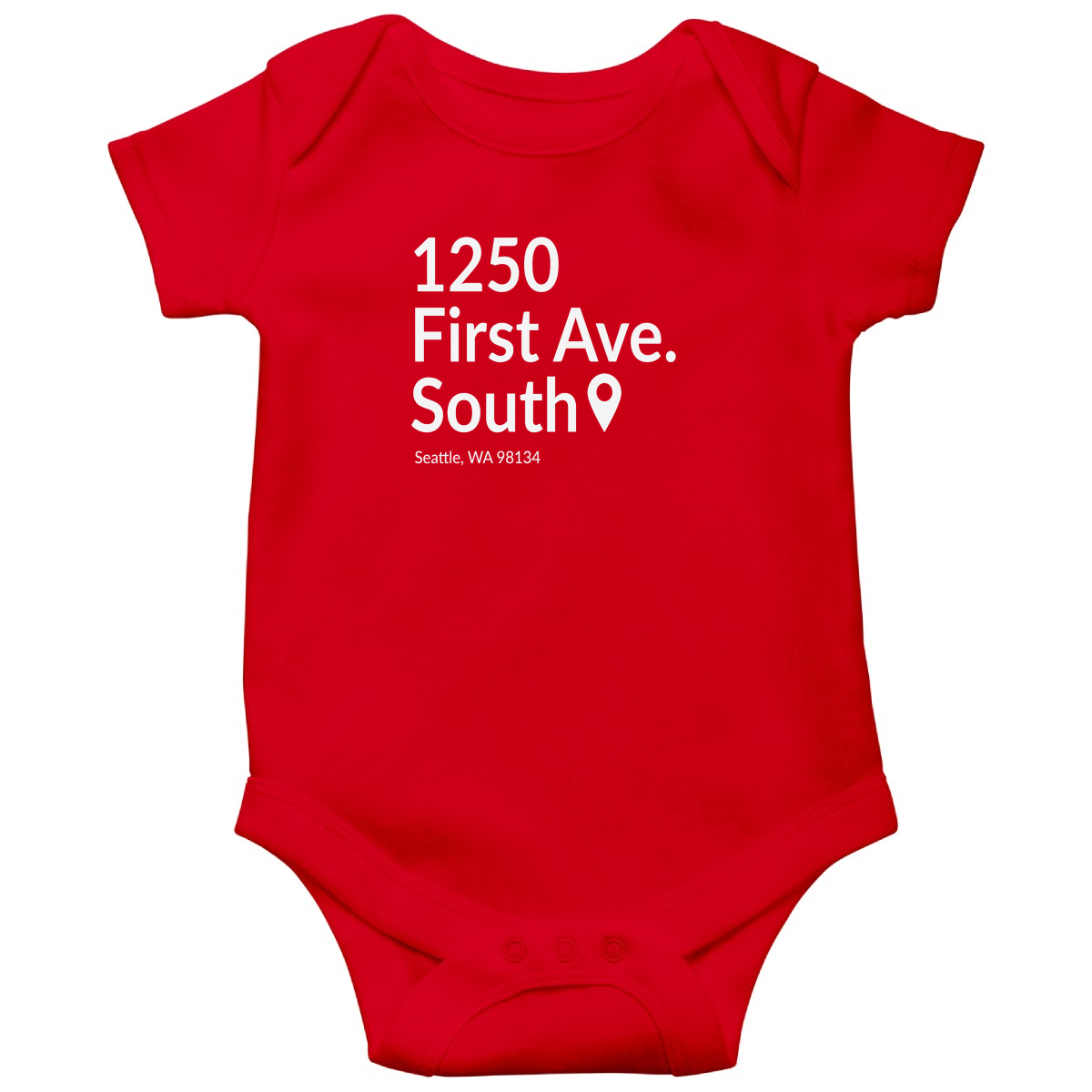 Seattle Baseball Stadium Baby Bodysuits | Red