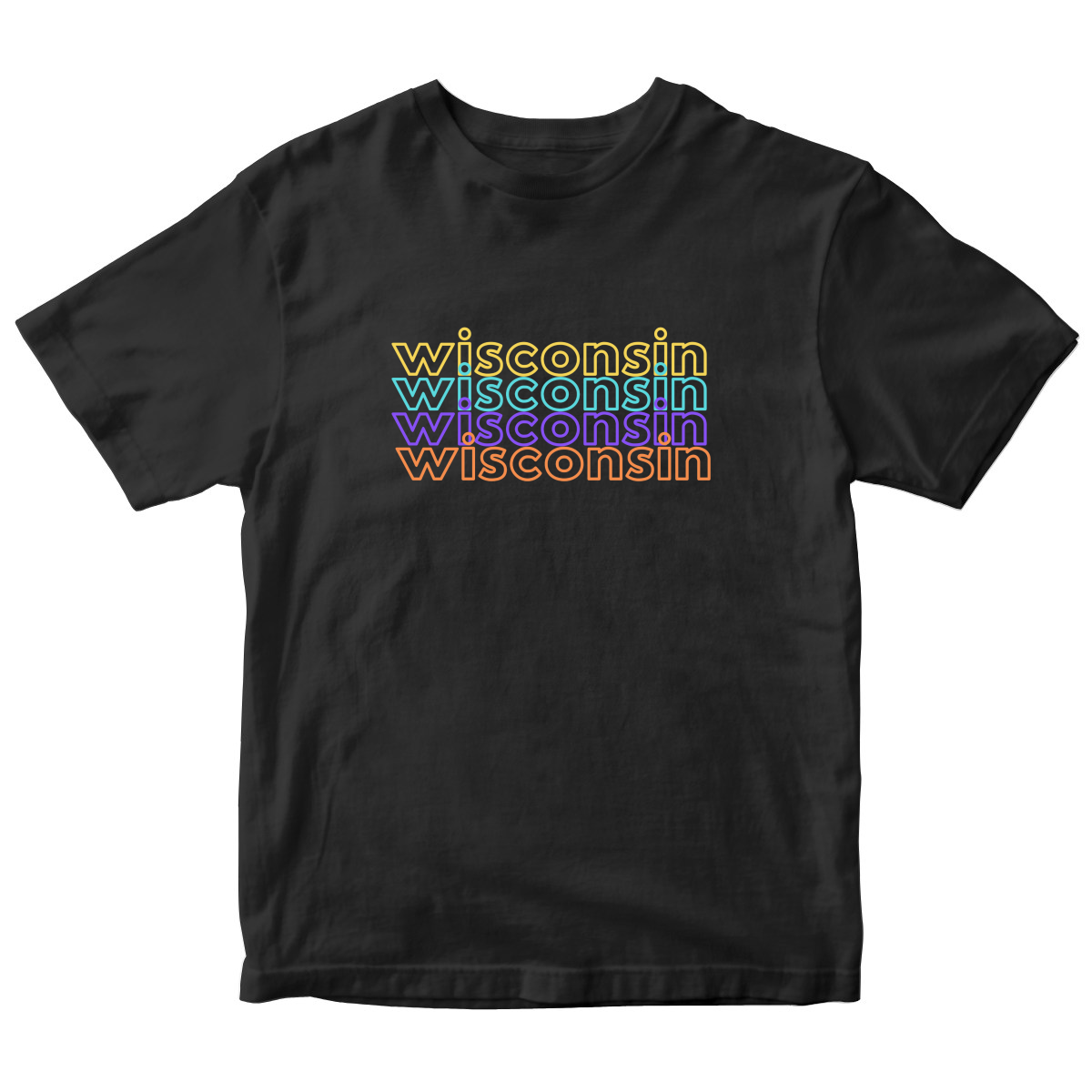 Wisconsin Kids T-shirt | Black