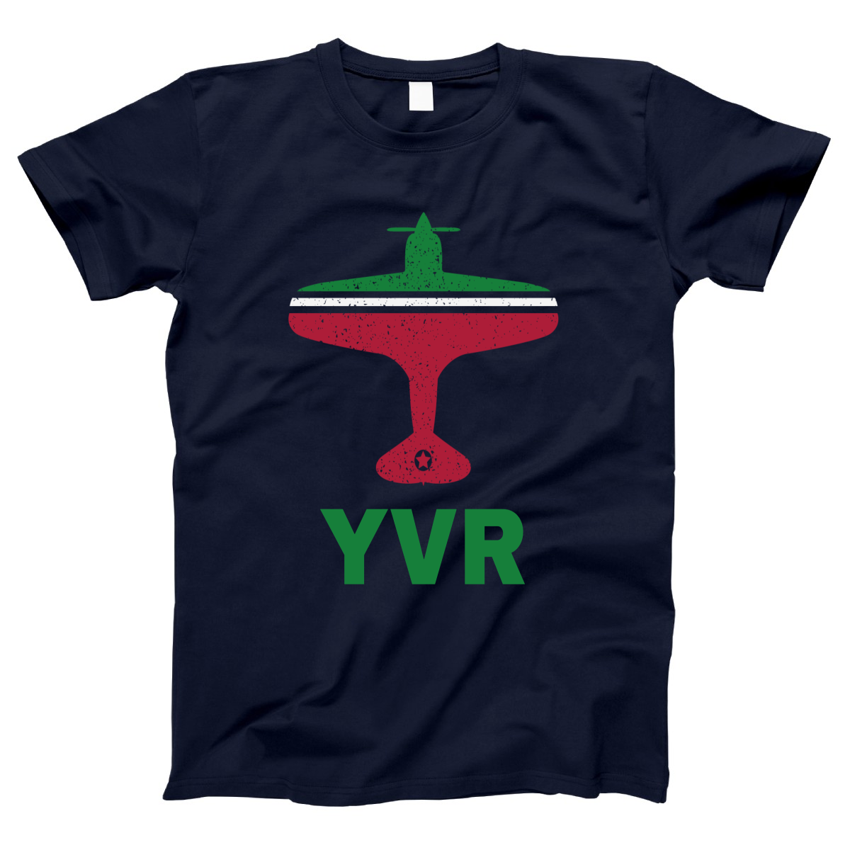 Fly Vancouver YVR Airport Women's T-shirt | Navy