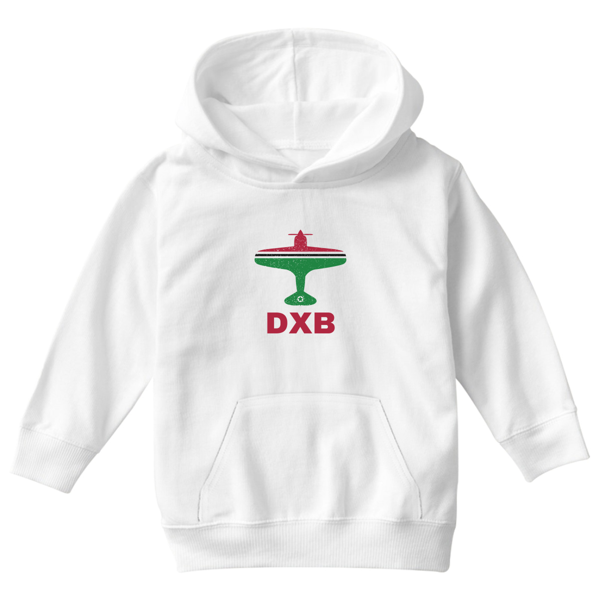 Fly Dubai DXB Airport Kids Hoodie | White