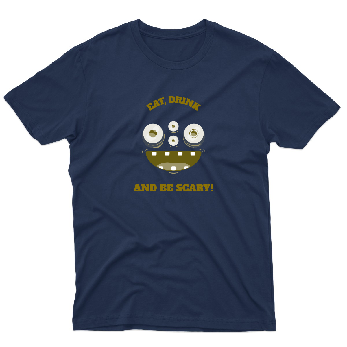 Eat, Drink and Be Scary! Men's T-shirt | Navy