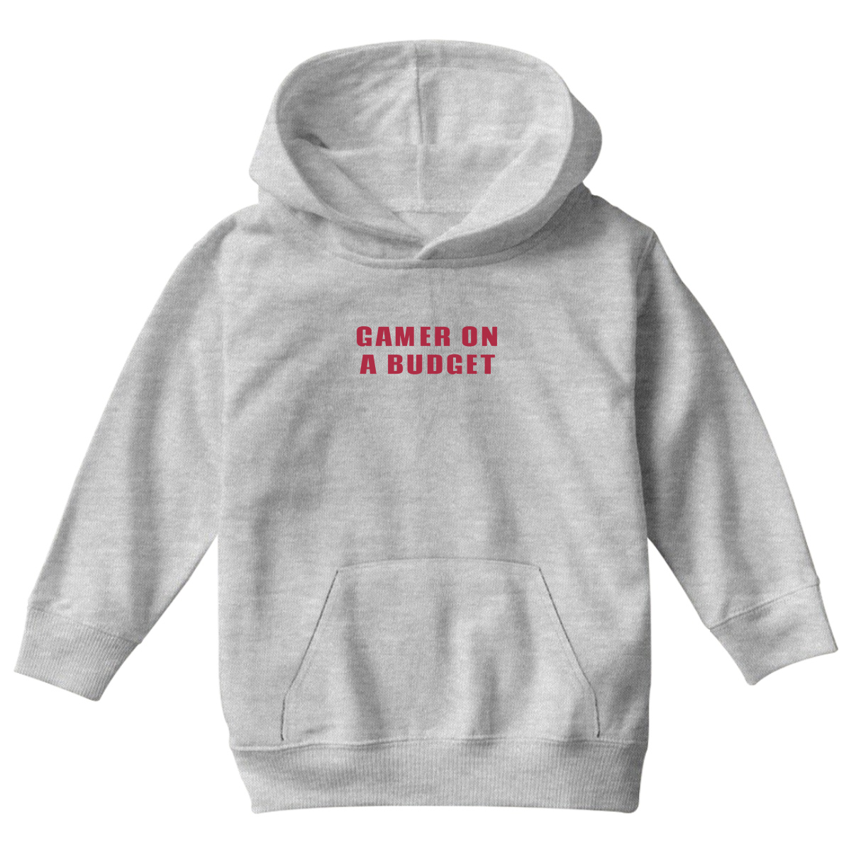 Gamer On A Budget Kids Hoodie | Gray