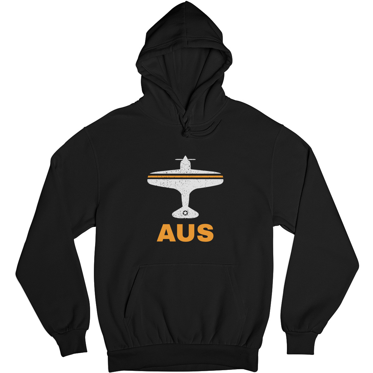 Fly Austin AUS Airport Unisex Hoodie | Black