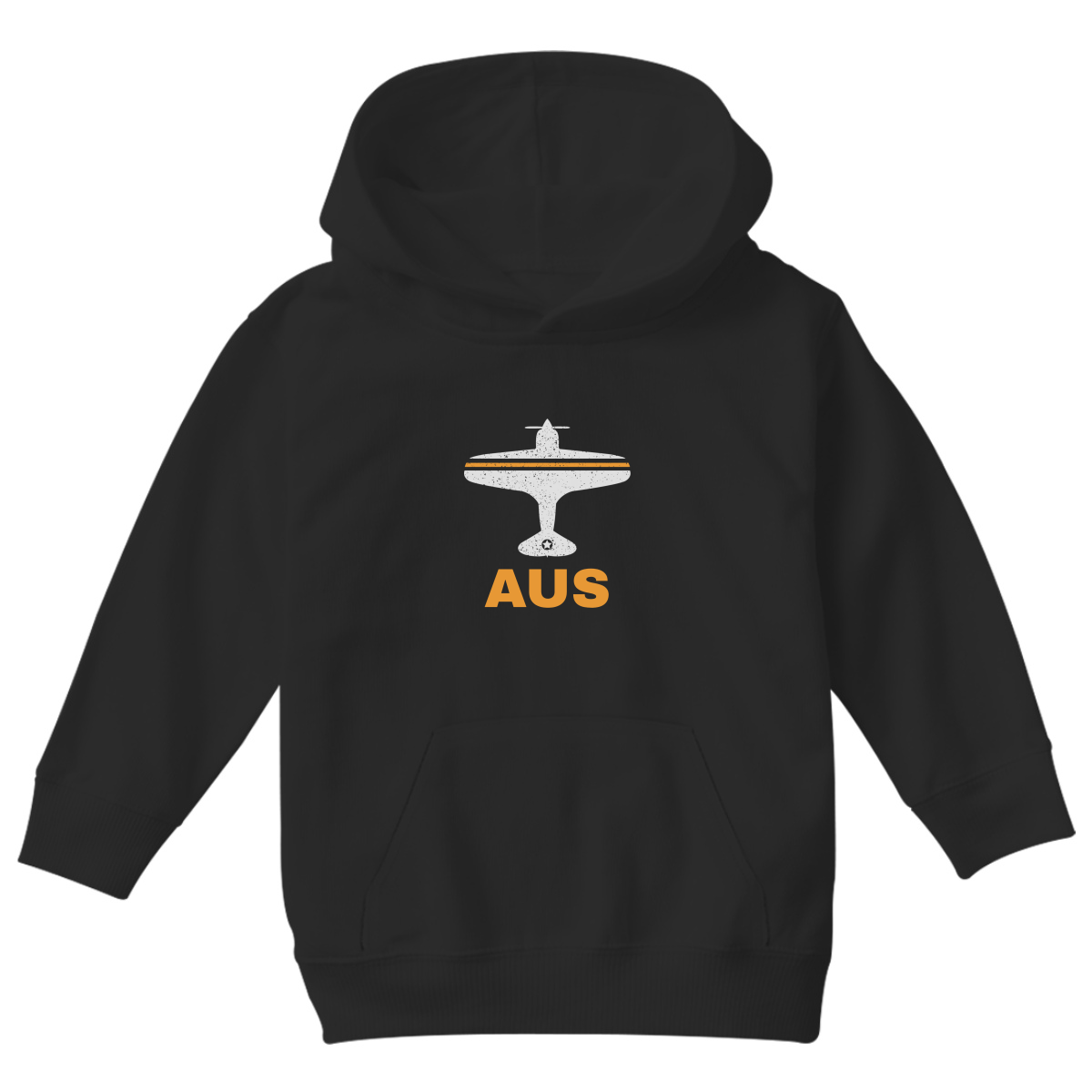 Fly Austin AUS Airport Kids Hoodie | Black