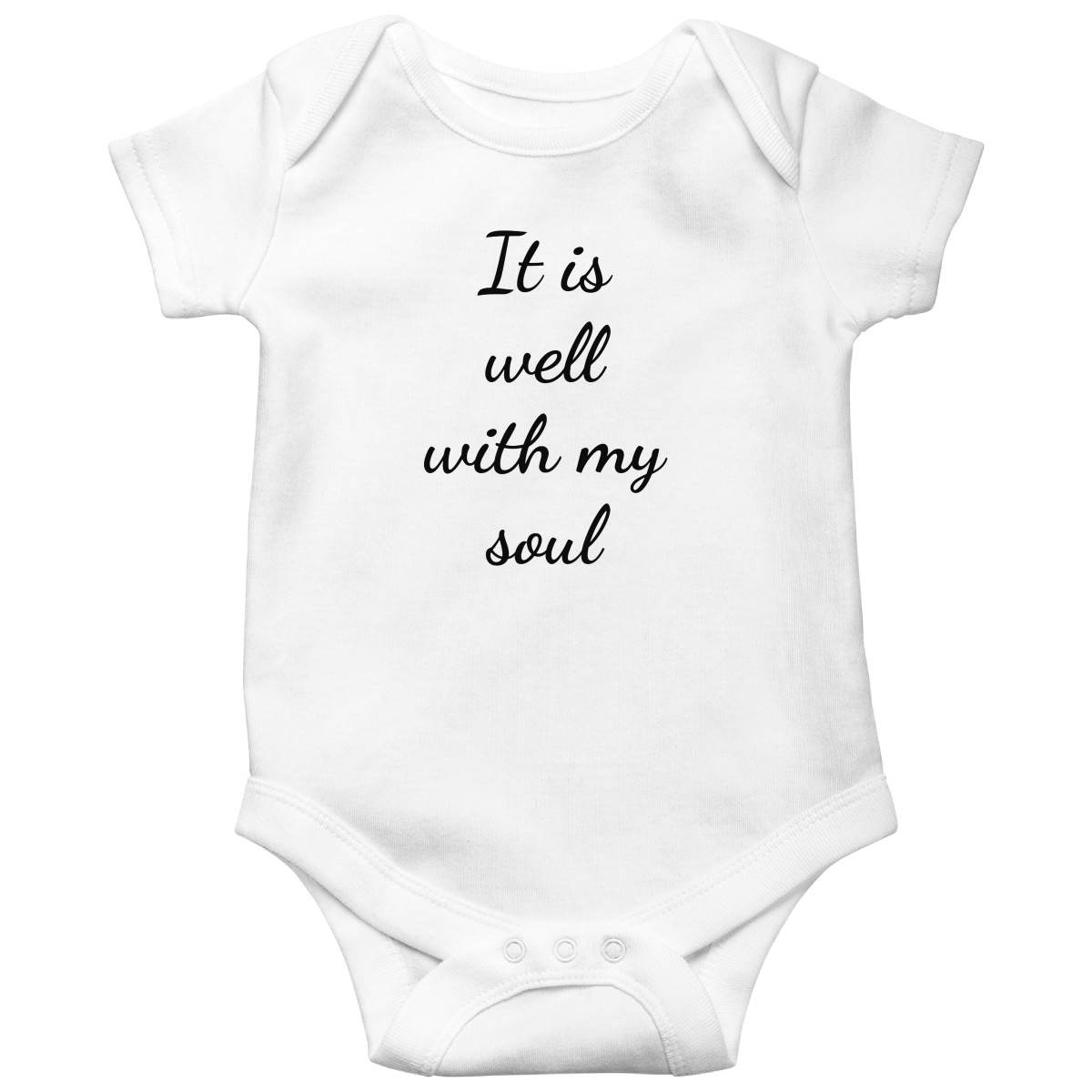  It Is Well With My Soul Baby Bodysuits | White