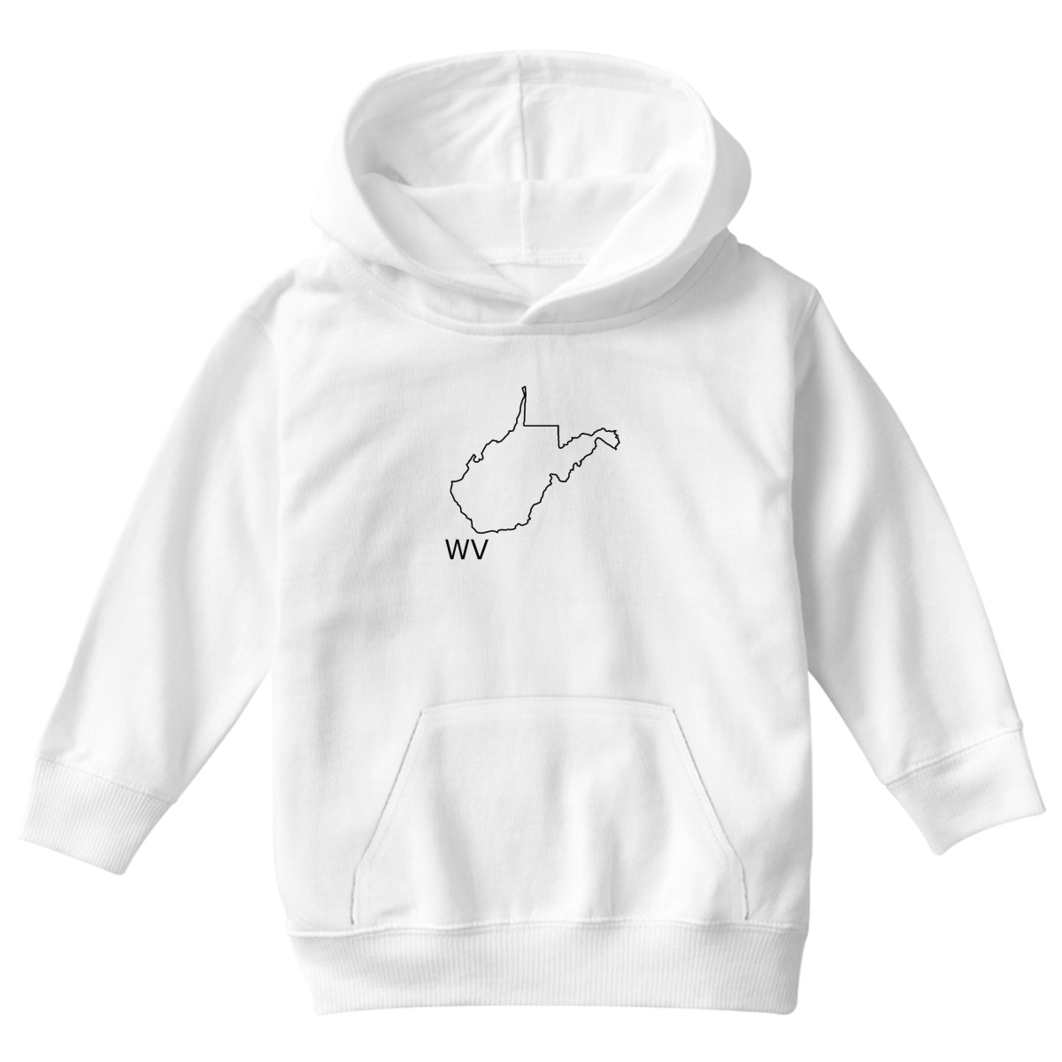 West Virginia Kids Hoodie | White