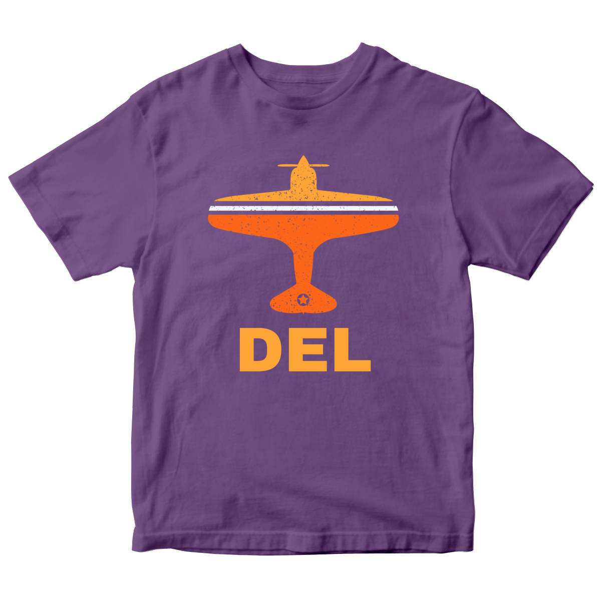 Fly Delhi DEL Airport  Kids T-shirt | Purple