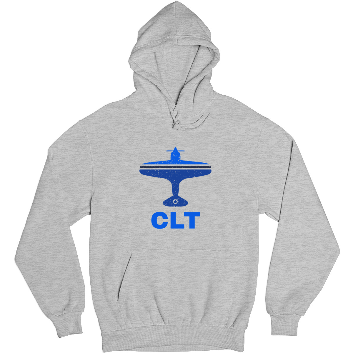 Fly Charlotte CLT Airport Unisex Hoodie | Gray