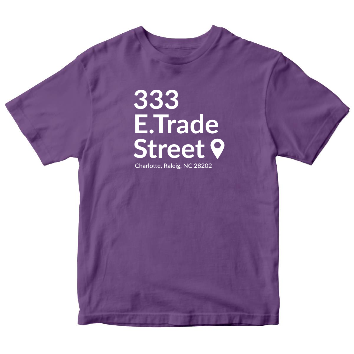 Charlotte Basketball Stadium Kids T-shirt | Purple