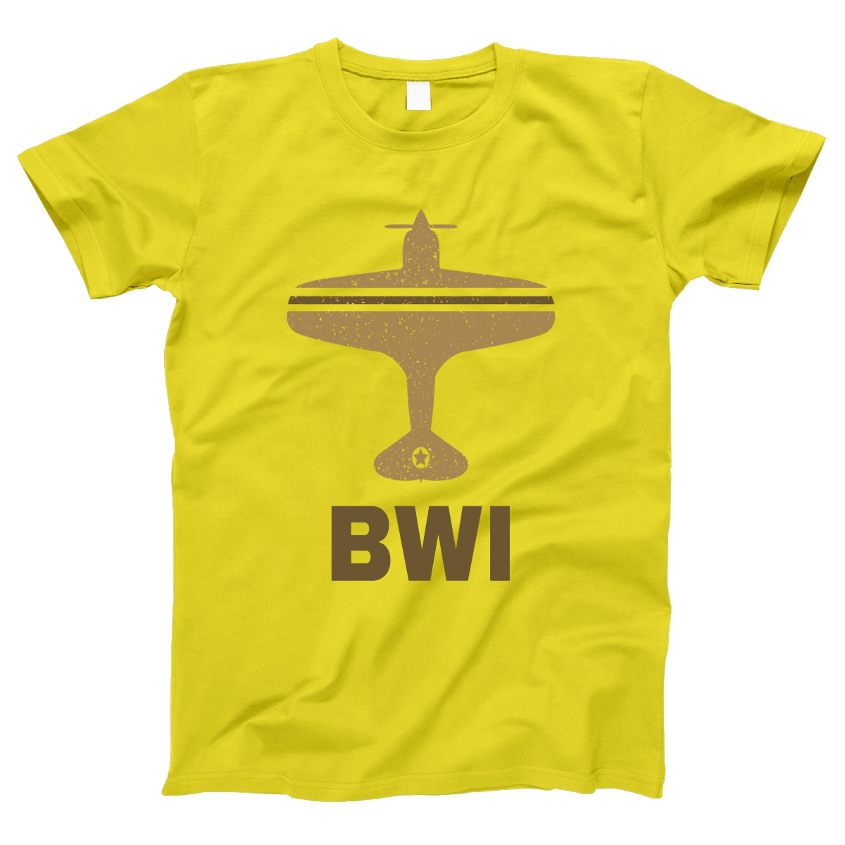 Fly Baltimore BWI Airport Women's T-shirt | Yellow