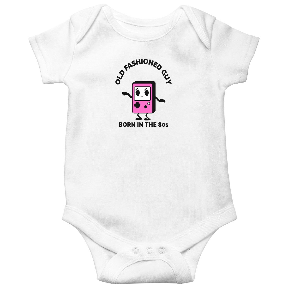 Old Fashioned Guy Baby Bodysuits | White