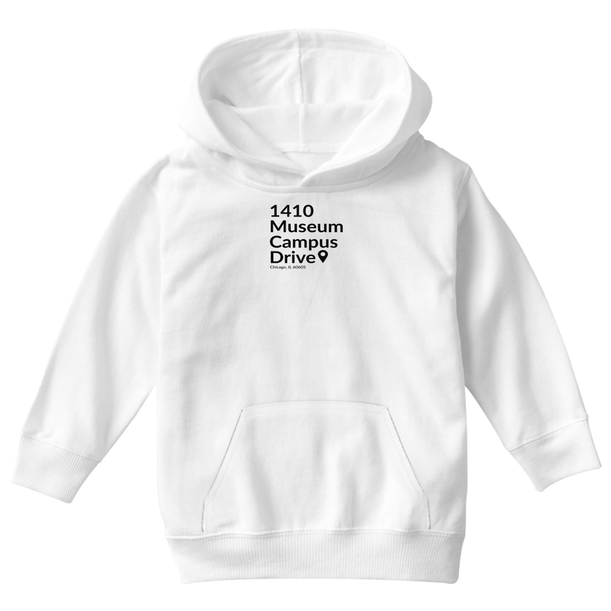 Chicago Football Stadium Kids Hoodie | White