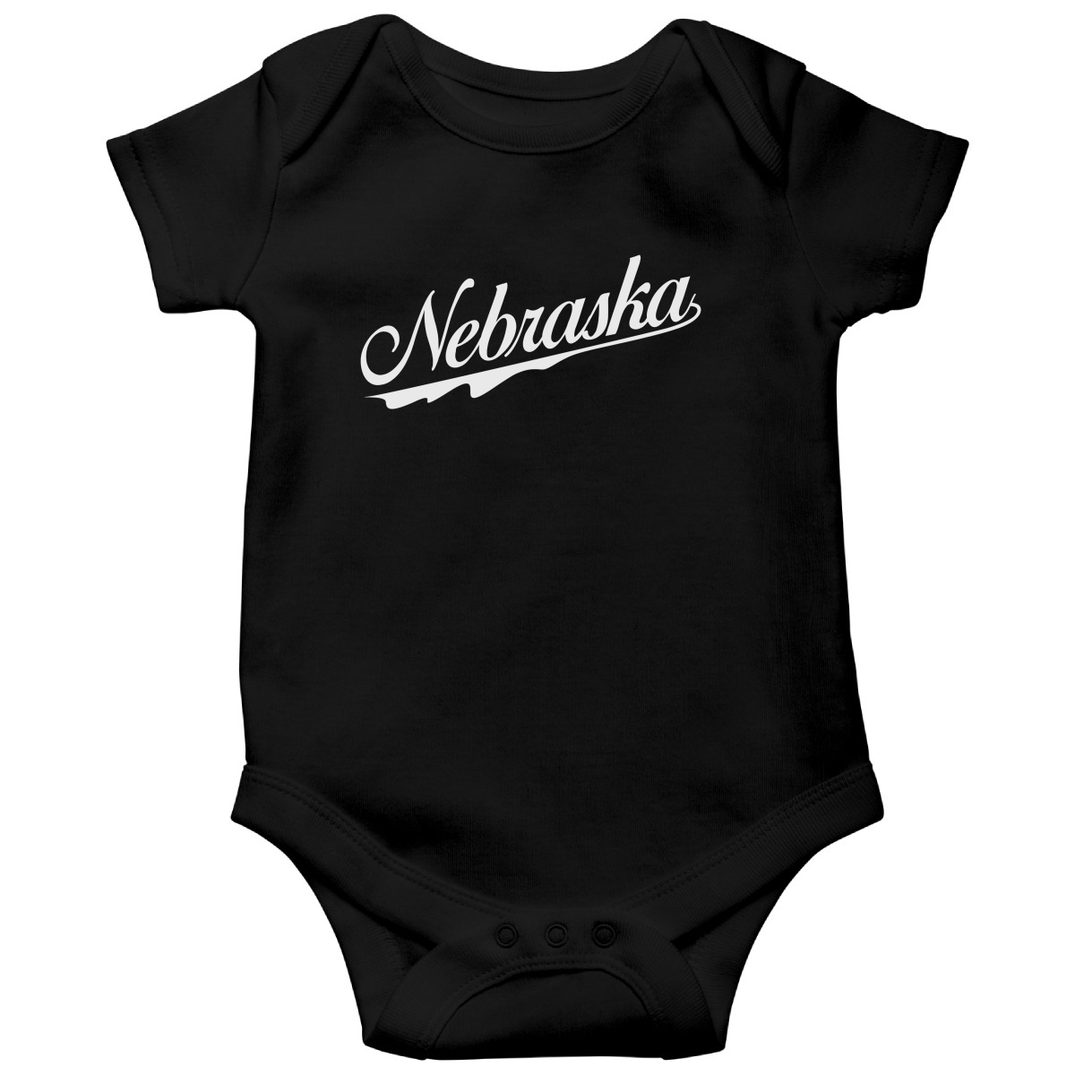 Nebraska Baby Bodysuit | Black