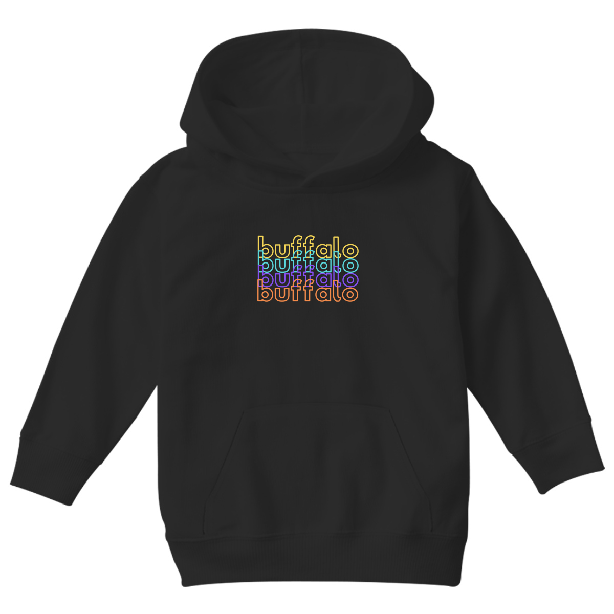 Buffalo Kids Hoodie | Black