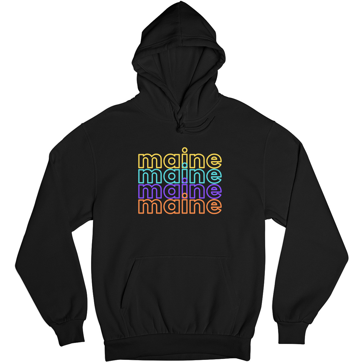 Maine Unisex Hoodie | Black