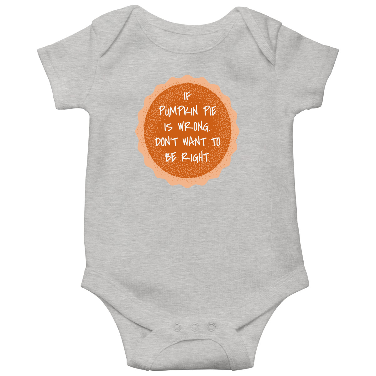 Pumpkin Pie Baby Bodysuits | Gray