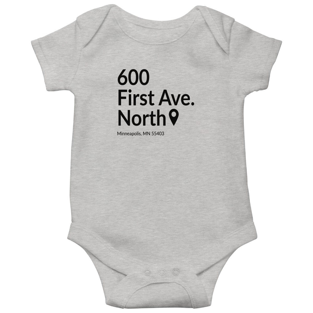 Minnesota Basketball Stadium Baby Bodysuits | Gray