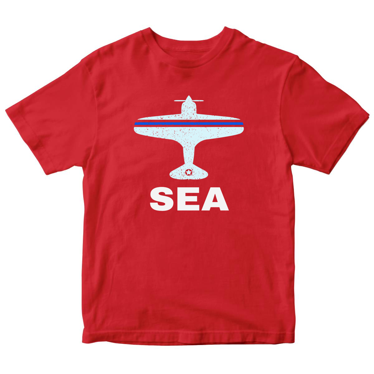Fly Seattle SEA Airport Kids T-shirt | Red
