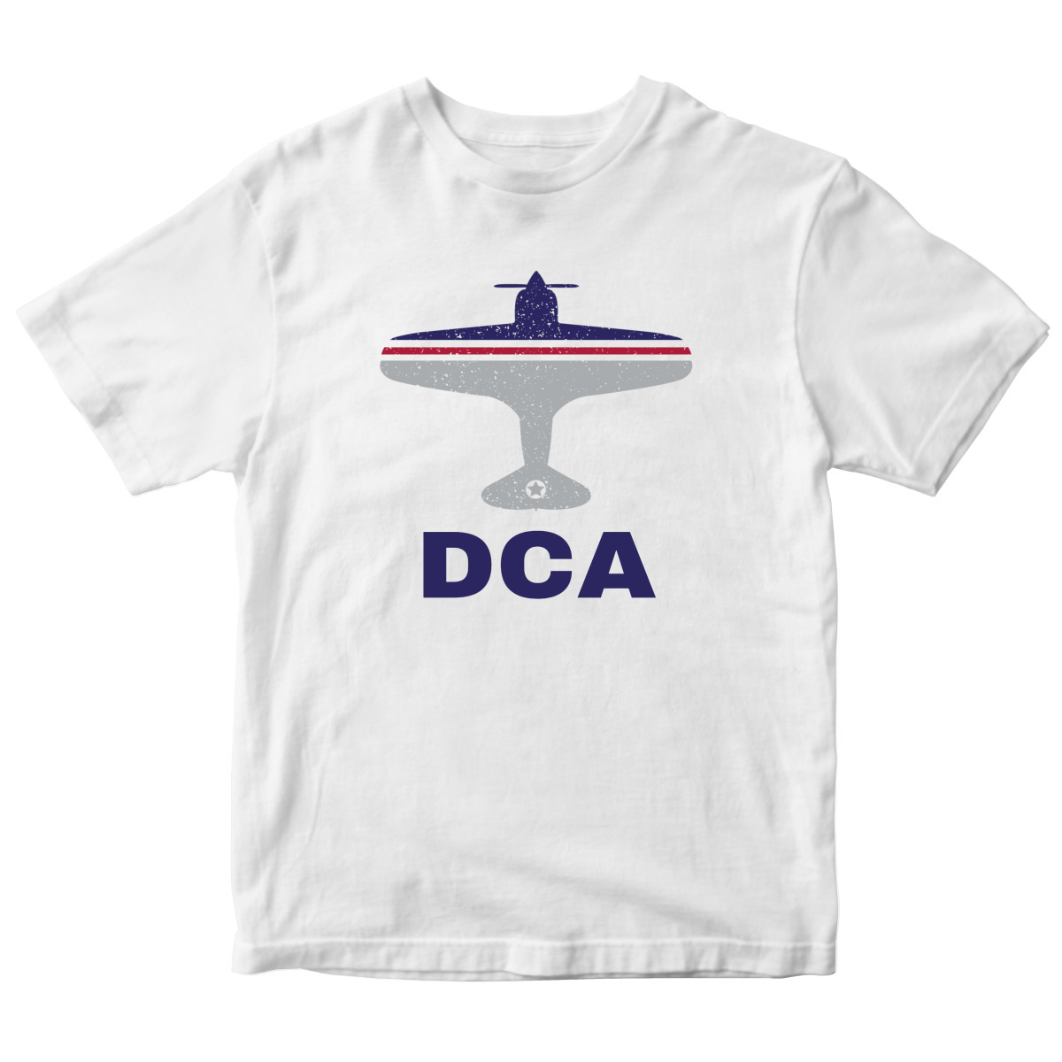 Fly Washington D.C. DCA Airport Kids T-shirt | White