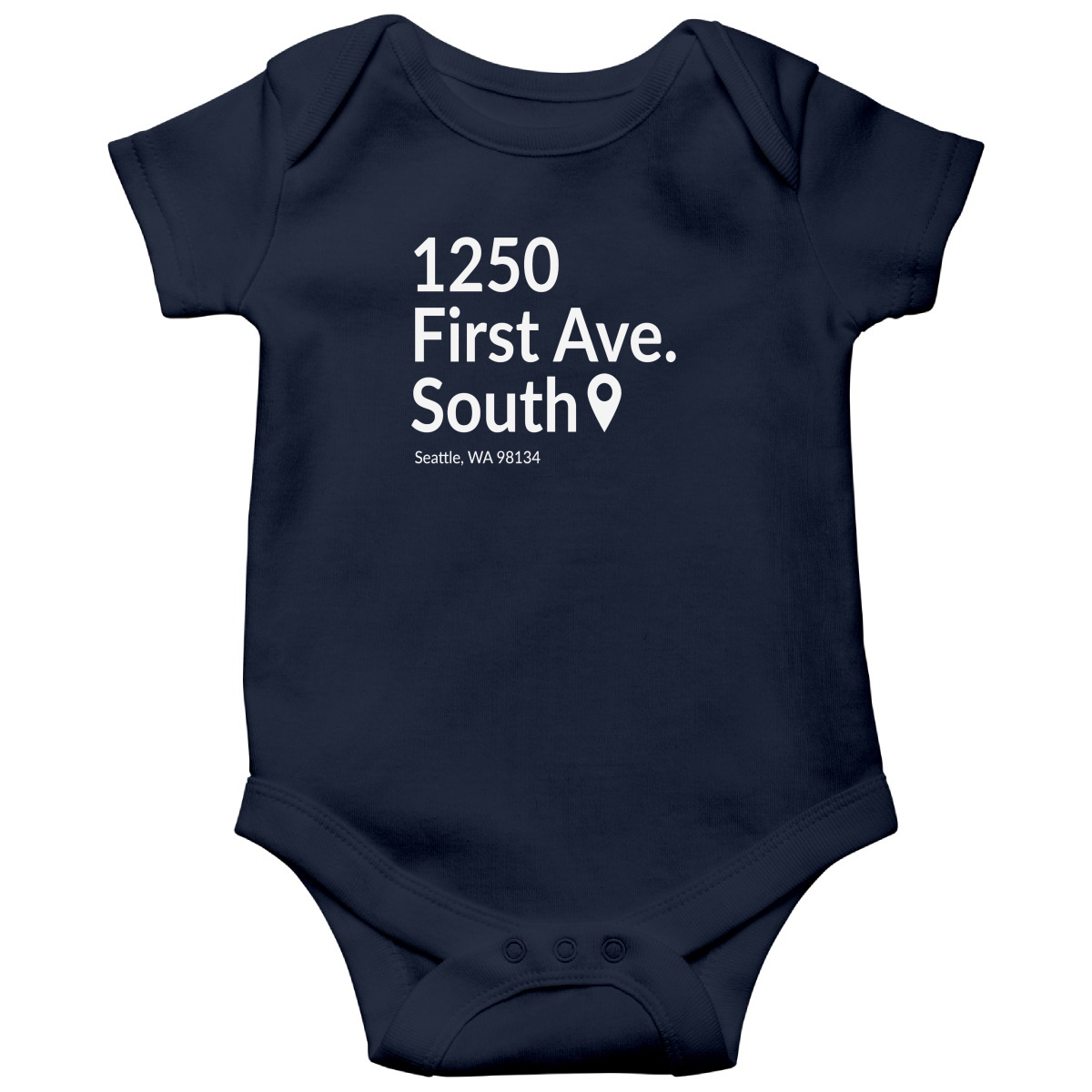 Seattle Baseball Stadium Baby Bodysuits | Navy