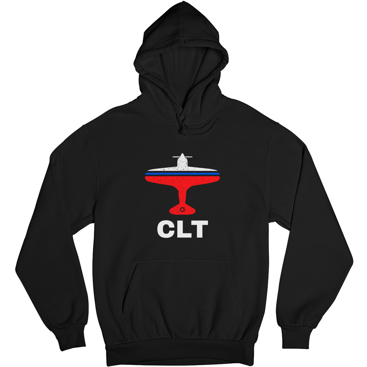 Fly Charlotte CLT Airport Unisex Hoodie | Black