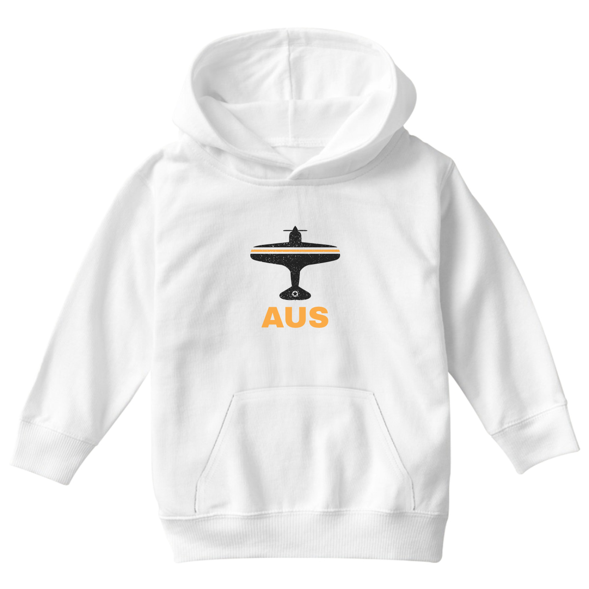 Fly Austin AUS Airport Kids Hoodie | White