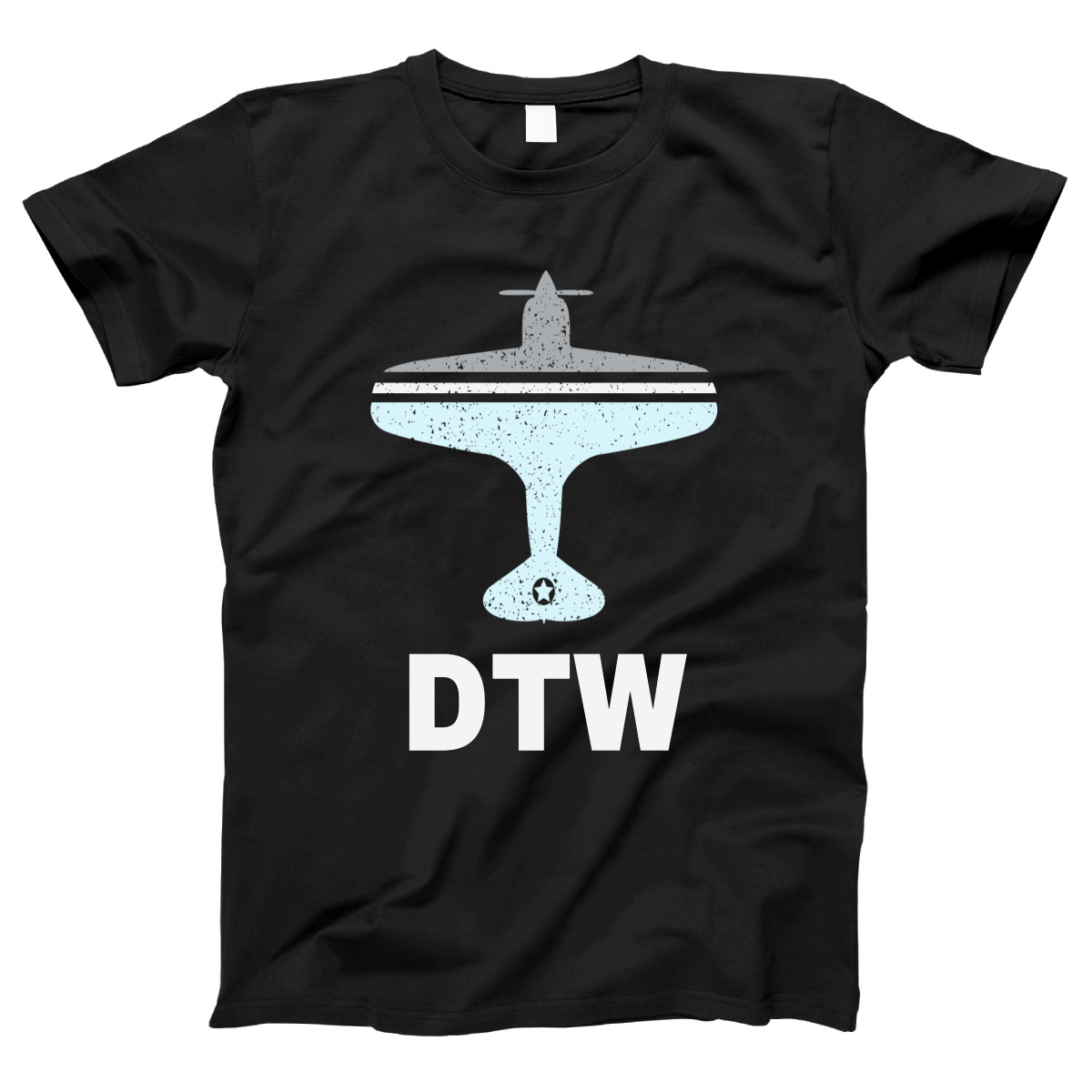 Fly Detrorit DTW Airport Women's T-shirt | Black