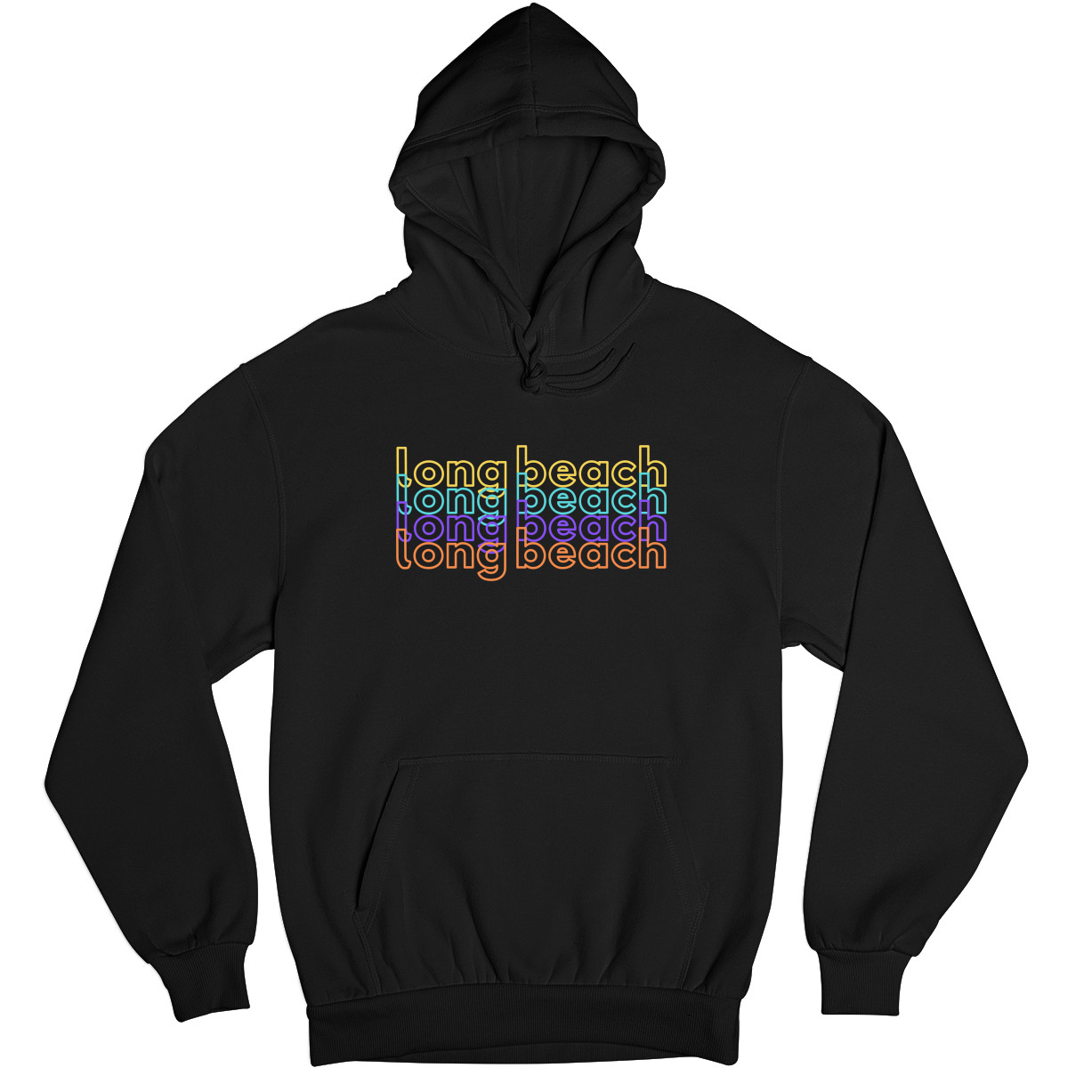 Long Beach Unisex Hoodie | Black