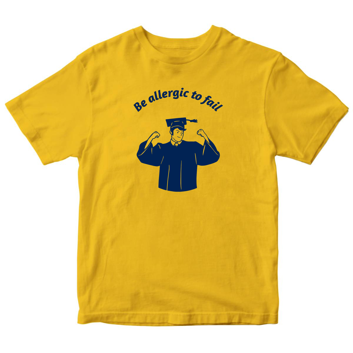 Be Allergic To Fail, Addicted To Success Kids T-shirt | Yellow