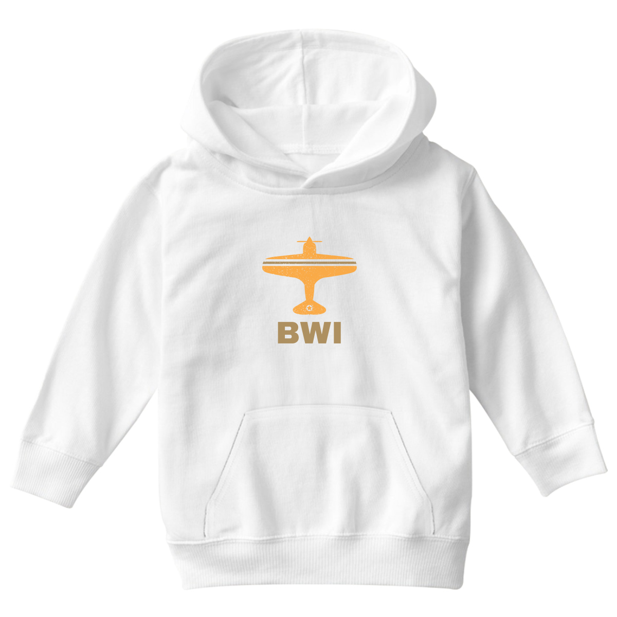 Fly Baltimore BWI Airport Kids Hoodie | White