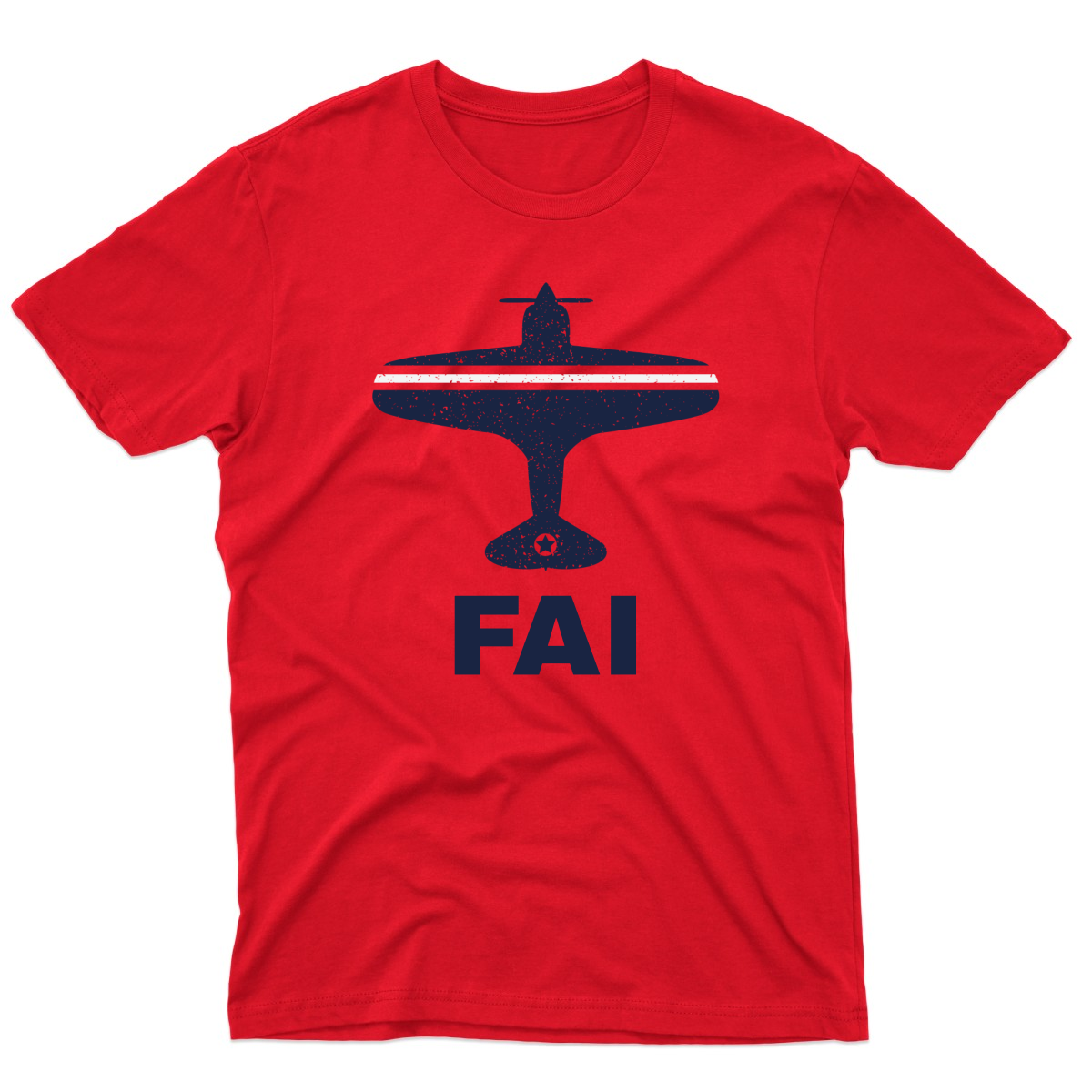 Fly Fairbanks FAI Airport Men's T-shirt | Red