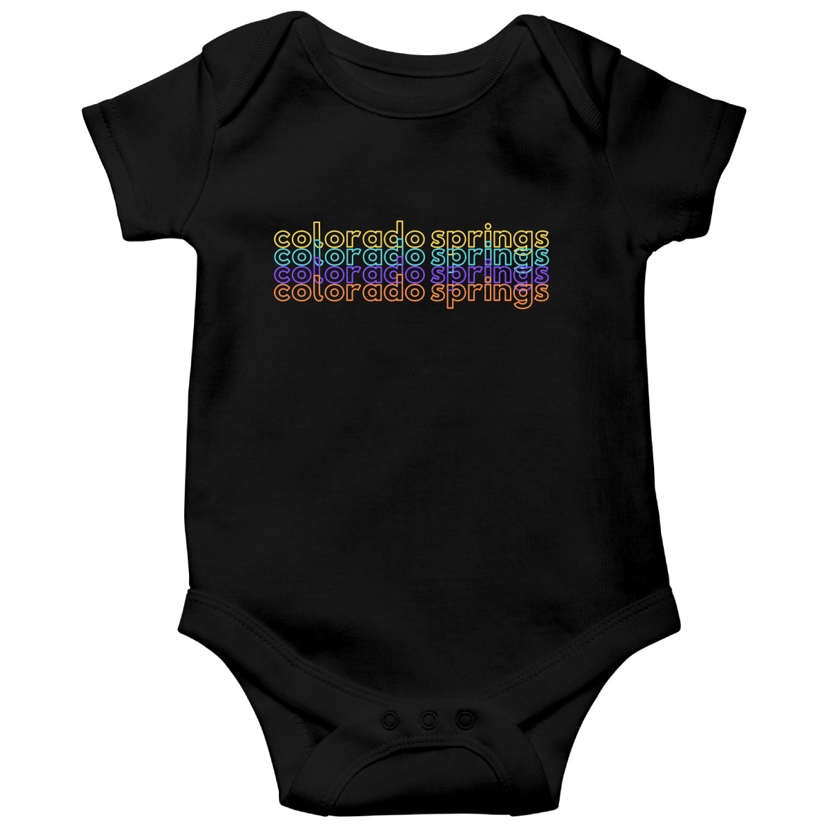 Colorado Springs Baby Bodysuit | Black