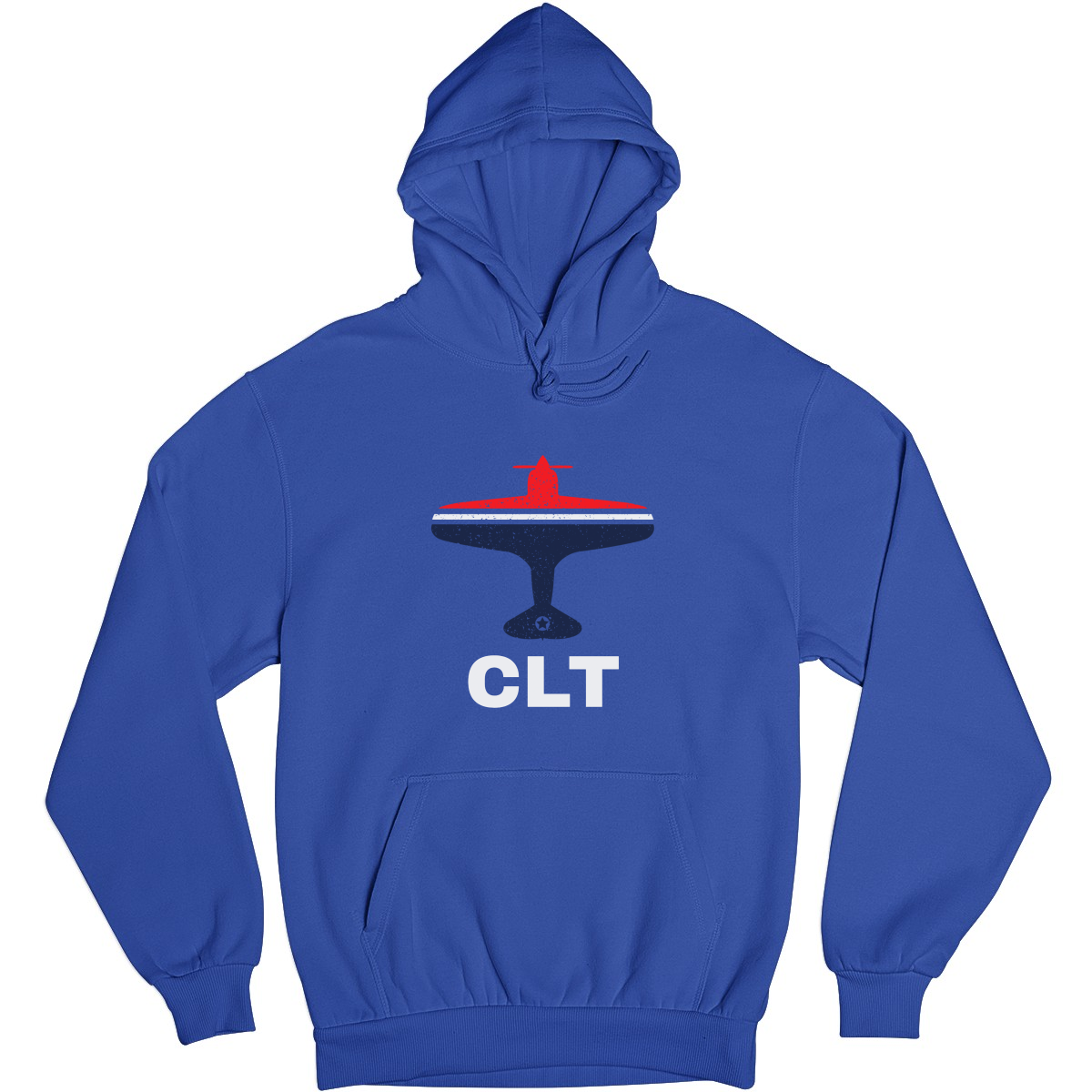 Fly Charlotte CLT Airport Unisex Hoodie | Blue